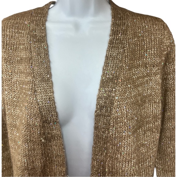 SzPM NY Collection Sequined Open Front Sweater - Picture 4 of 7